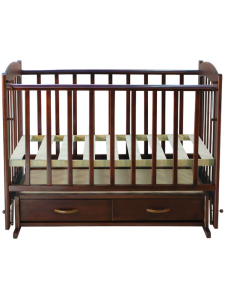 Детская деревянная кроватка Радуга 4 маятник, ящик