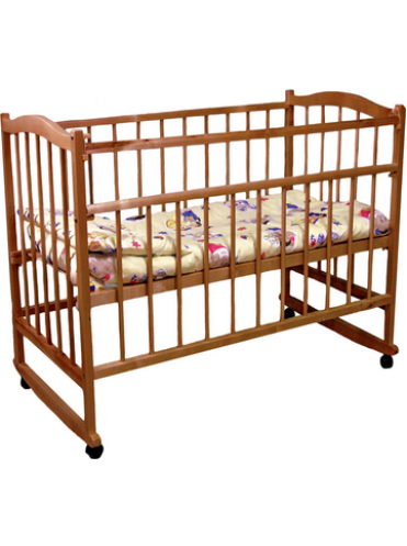 Детская деревянная кроватка Фея 204 колесо-качалка
