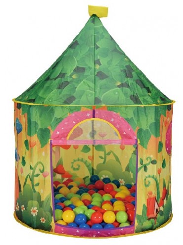 Детская палатка Дом + 100 шаров Calida Садовый